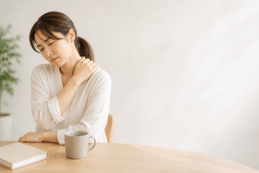 肩こりの女性のイメージ
